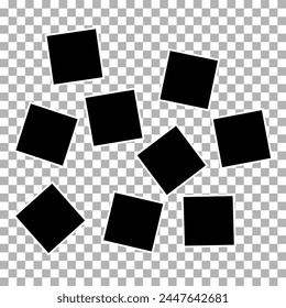Photo frames. Blank photo collage template made of many parts.