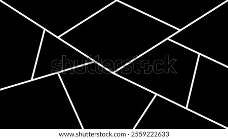 Photo frames. Blank photo collage template made of many parts.