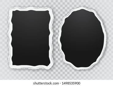 Photo frames cartoon set with tranparent background