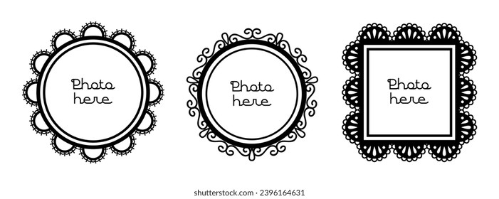 Photo frames collection of lace