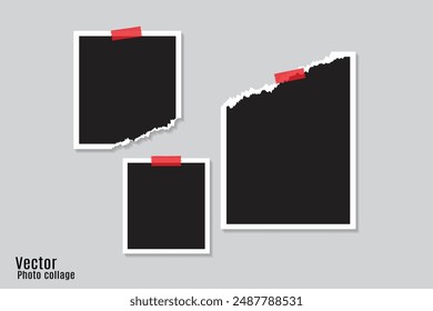photo frames compositions. Realistic vector mockups., collage,collage templates,birthday collage,collage art