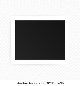 Photo Frames icon. Realistic square black frames mockup, vector. Template for picture, painting, poster, lettering or photo gallery. Vector EPS 10. Isolated on transparent background