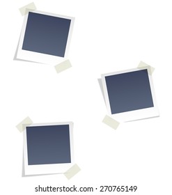 Photo frames for infographic isolated on white background
