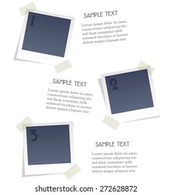 Photo Frames For Infographic Isolated On White Background