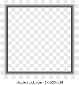 Photo frames isolated against transparent background