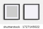 Photo Frames isolated on white, realistic square black frames mockup, vector set . Empty framing for your design. Vector template for picture, painting, poster, lettering or photo gallery