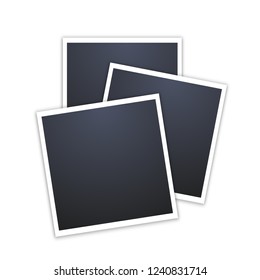 photo frames isolated on white. vintage style. Vector illustration