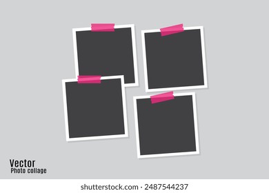 photo frames mockup with shadows, collage,collage templates,birthday collage,collage art