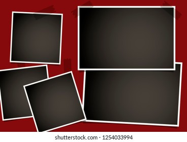 photo frames on a bright background