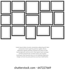 Photo frames on the white background. Vector illustration