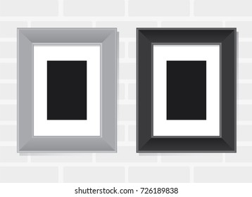 Photo frames on a white background  Vector illustration.

