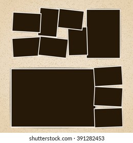 Photo frames in retro album set