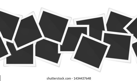 photo frames. Square frame template with shadows isolated on white background. Vector illustration