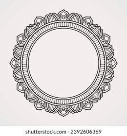 Photo frames, text with beautiful combination of flowers and ornaments. suitable for henna, tattoos, photos, coloring books. islam, hindu,Buddha, india, pakistan, chinese, arab
