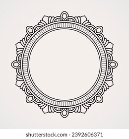 Photo frames, text with beautiful combination of flowers and ornaments. suitable for henna, tattoos, photos, coloring books. islam, hindu,Buddha, india, pakistan, chinese, arab