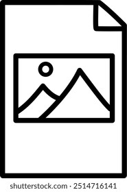 Icono de documento de Galería fotográfica. Icono de formato de archivo de Imagen. Diseño de Vector reemplazable.