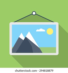 Photo gallery flat icon