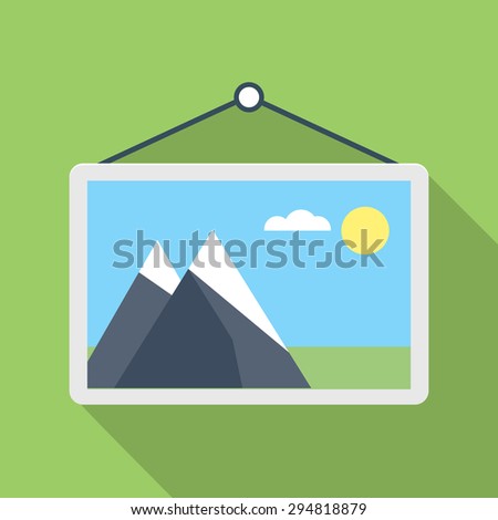 Photo gallery flat icon