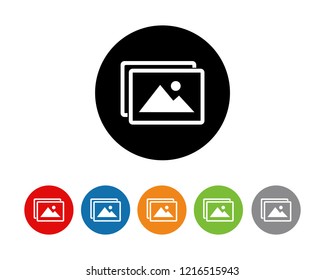 Photo Gallery Flat icon vector