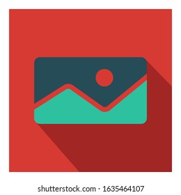 Photo gallery flat icon vector - ui icon vector
