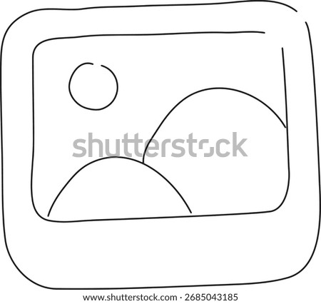Photo gallery frame outline vector