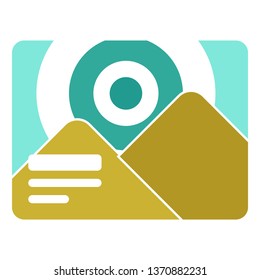 photo Gallery icon - photo gallery element - picture frame symbol