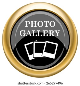 Photo gallery icon. Internet button on white  background. EPS10 Vector. 