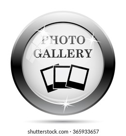 Photo gallery icon. Internet button on white background. EPS10 vector.