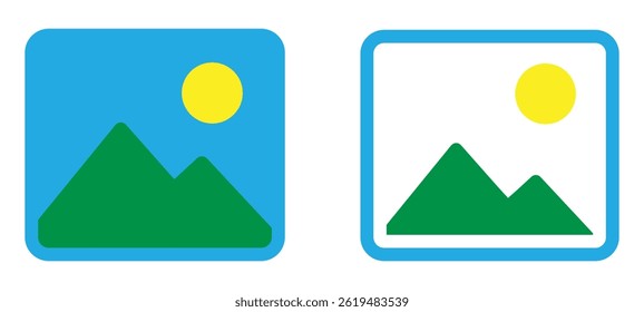 Photo gallery icon set. Photo gallery sign and symbol. Picture icon vector. image icon.