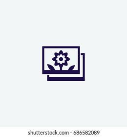 photo gallery icon vector