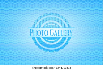 Photo Gallery light blue water style emblem.