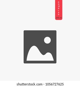 Photo gallery vector icon. Camera symbol. Best modern flat pictogram illustration for web and mobile apps design