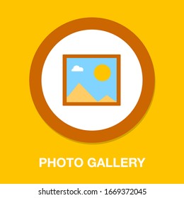 Photo gallery vector icon. filled flat sign for mobile concept and web design. Image gallery simple solid icon. Symbol, logo illustration. Pixel perfect vector graphics