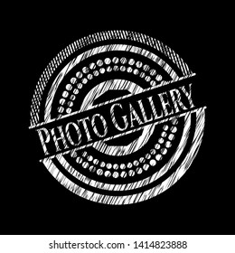 Photo Gallery written on a blackboard. Vector Illustration. Detailed.