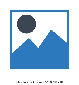 photo glyph color vector icon