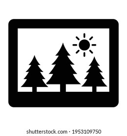 Photo Glyph Style vector icon which can easily modify or edit
