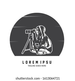photo grapy logo, logo silhoutte for posters,vector illustrations
