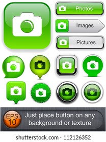 Photo green design elements for website or app. Vector eps10.