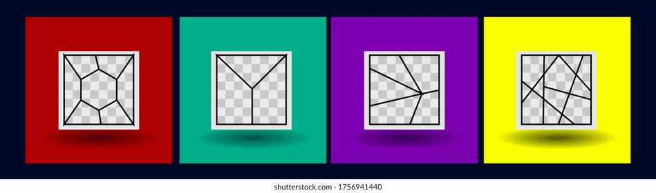 Photo grid template, board background.