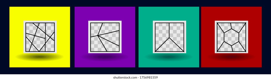 Photo grid template, board background.