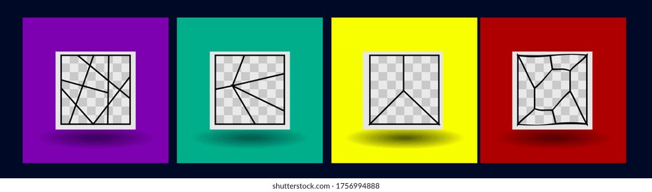 Photo grid template, board background.