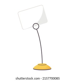 Photo Holder Semi Flat Color Vector Element. Full Sized Object On White. Clip Image. Stand For Notes And Pictures Simple Cartoon Style Illustration For Web Graphic Design And Animation