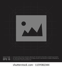 Photo icon - Black Creative Background - Free vector icon
