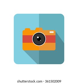 Photo icon camera flat icon