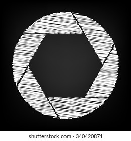 Photo icon with chalk effect 