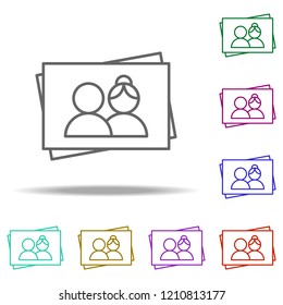 the photo icon. Elements of photography in multi color style icons. Simple icon for websites, web design, mobile app, info graphics