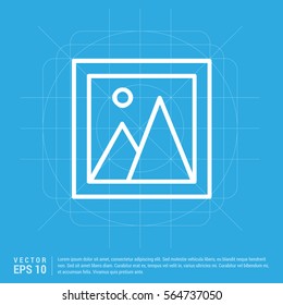 Photo icon. Flat design style