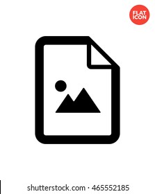 Photo Icon Flat Style Isolated Vector Illustration