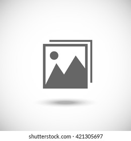 Photo icon flat, vector