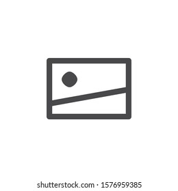 Photo icon. Gallery attachment symbol. Logo design element